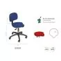 Taburete BICICLETA base negra con respaldo Ecopostural S2639