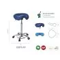 Taburete derby base aluminio con accionamiento de pie Ecopostural S5670AP