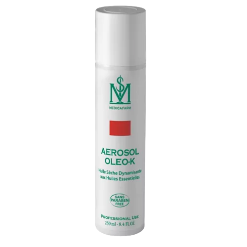 Aerosol OLEO-K con aceites esenciales para masaje múscular Medicafarm
