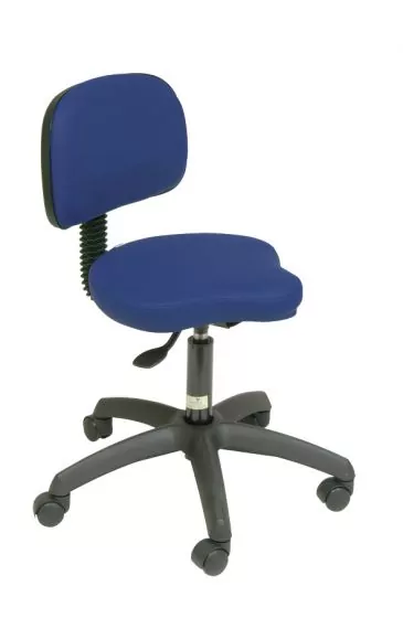 Taburete BICICLETA base negra con respaldo Ecopostural S2639