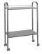 Mesa carrito metal y madera de 2 alturas gris Ecopostural A4486