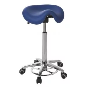 Taburete derby base aluminio con accionamiento de pie Ecopostural S5670AP