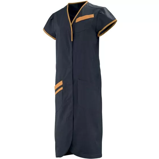 Bata medica mujer cortas DAPHNEE 8PMC00PC Carbone/Naranja melon Adolphe Lafont